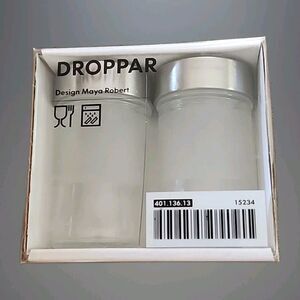 New IKEA Droppar Frosted Glass Spice Jars by Maya Robert 401.136.13